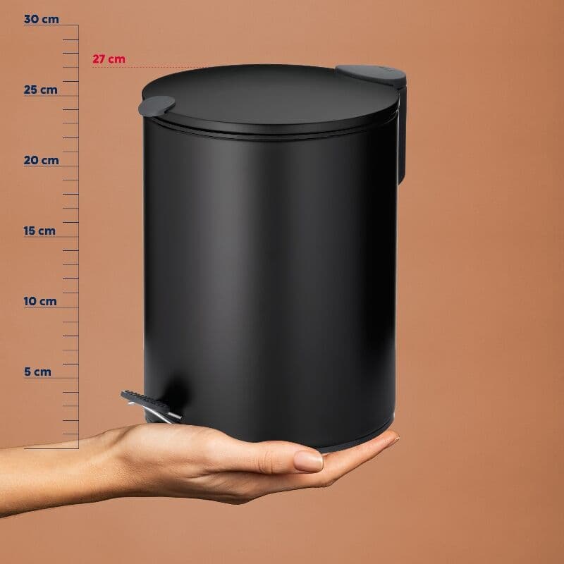 KELA Кош за отпадъци с педал “Mats“ – черен – 5л.