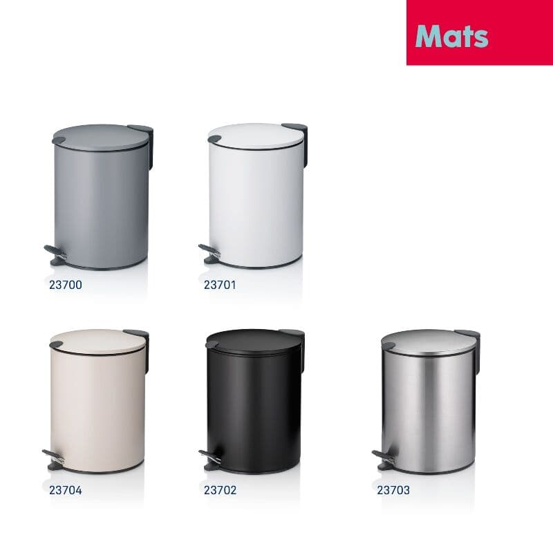 KELA Кош за отпадъци с педал “Mats“ – черен – 5л.