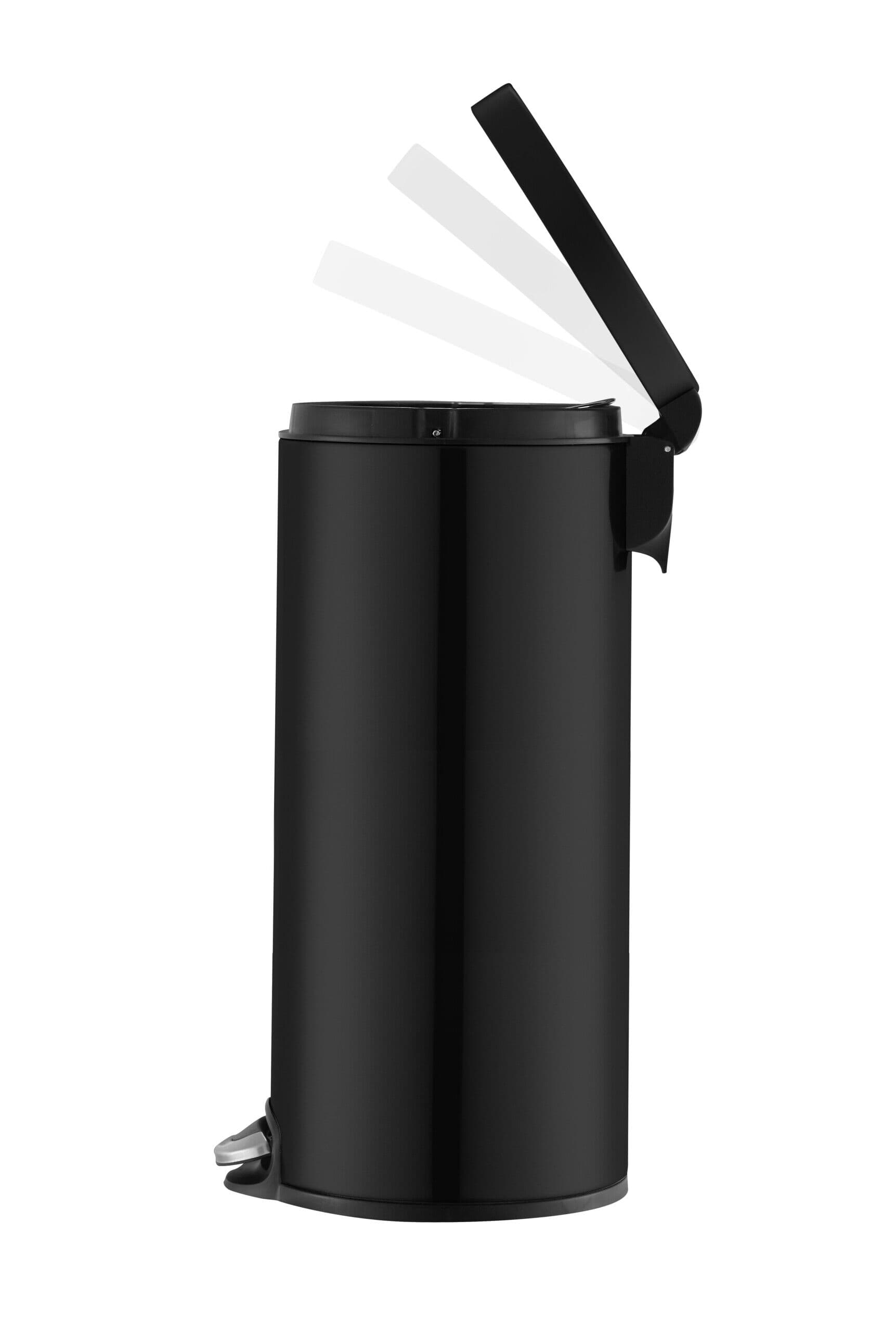 EKO Кош за отпадъци с педал “SERENE“ – черен мат – 30 л.