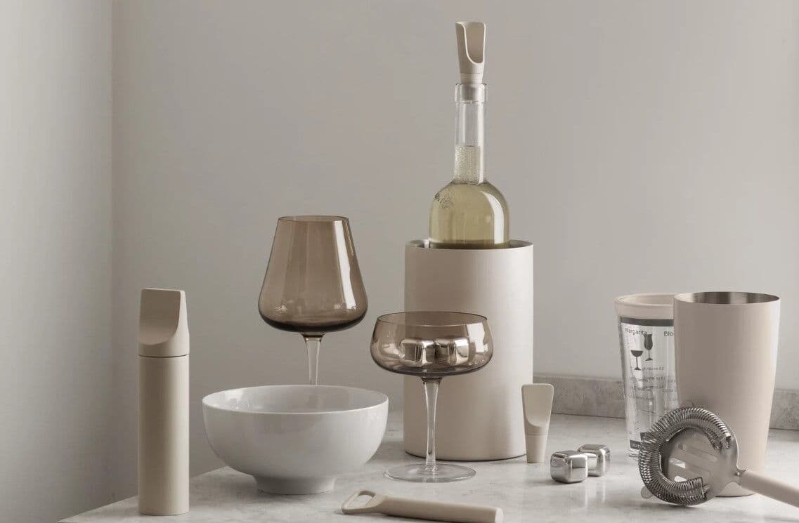 BLOMUS Двустенен охладител за бутилки EASY – цвят бежов (Moonbeam)