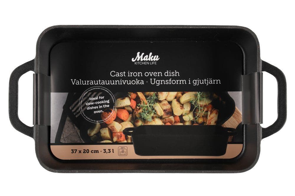 MAKU Чугунена тава  37х20 см.- 3,3 л.