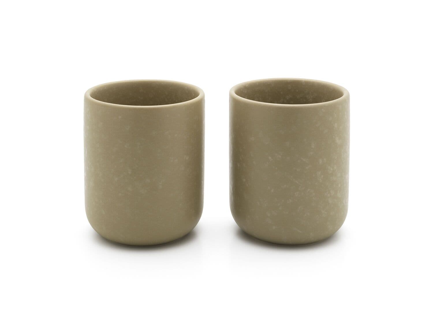 BREDEMEIJER Сет от 2 керамични чаши за чай/кафе с бамбукови подложки “Umea“ – сиви – 200 мл.