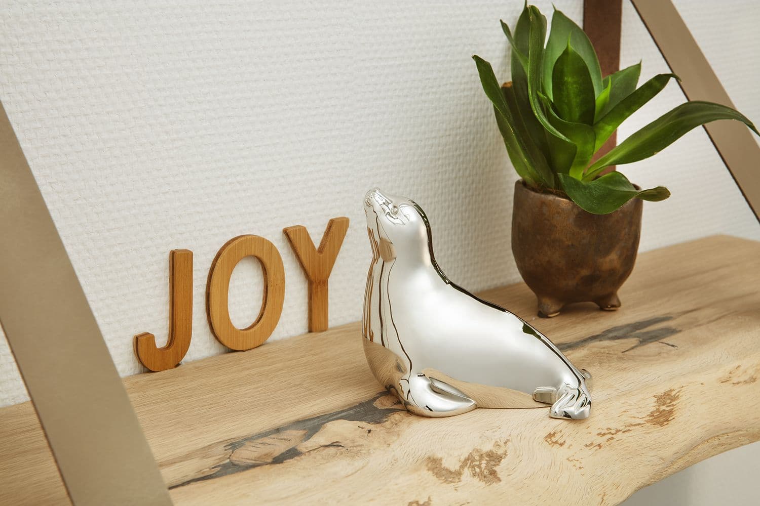 ZILVERSTAD Детска касичка “Тюлен“ – цвят сребро