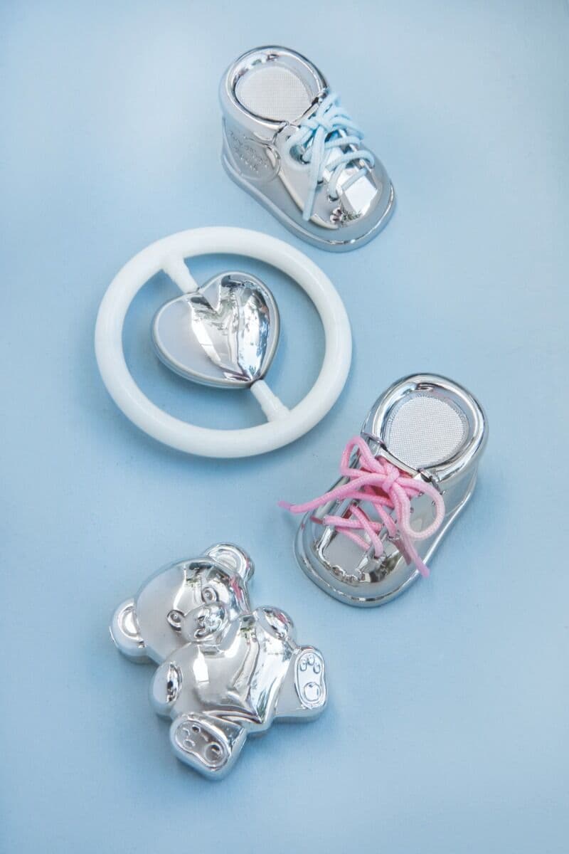 ZILVERSTAD Комплект от две кутийки (за зъбче и за кичур) “Shoe“ – цвят сребро