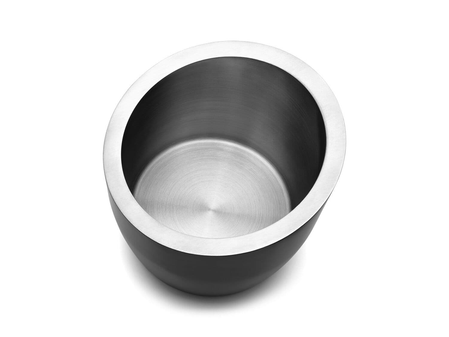 LEOPOLD VIENNA Двустенен стоманен съд за лед с щипки – голям – черен