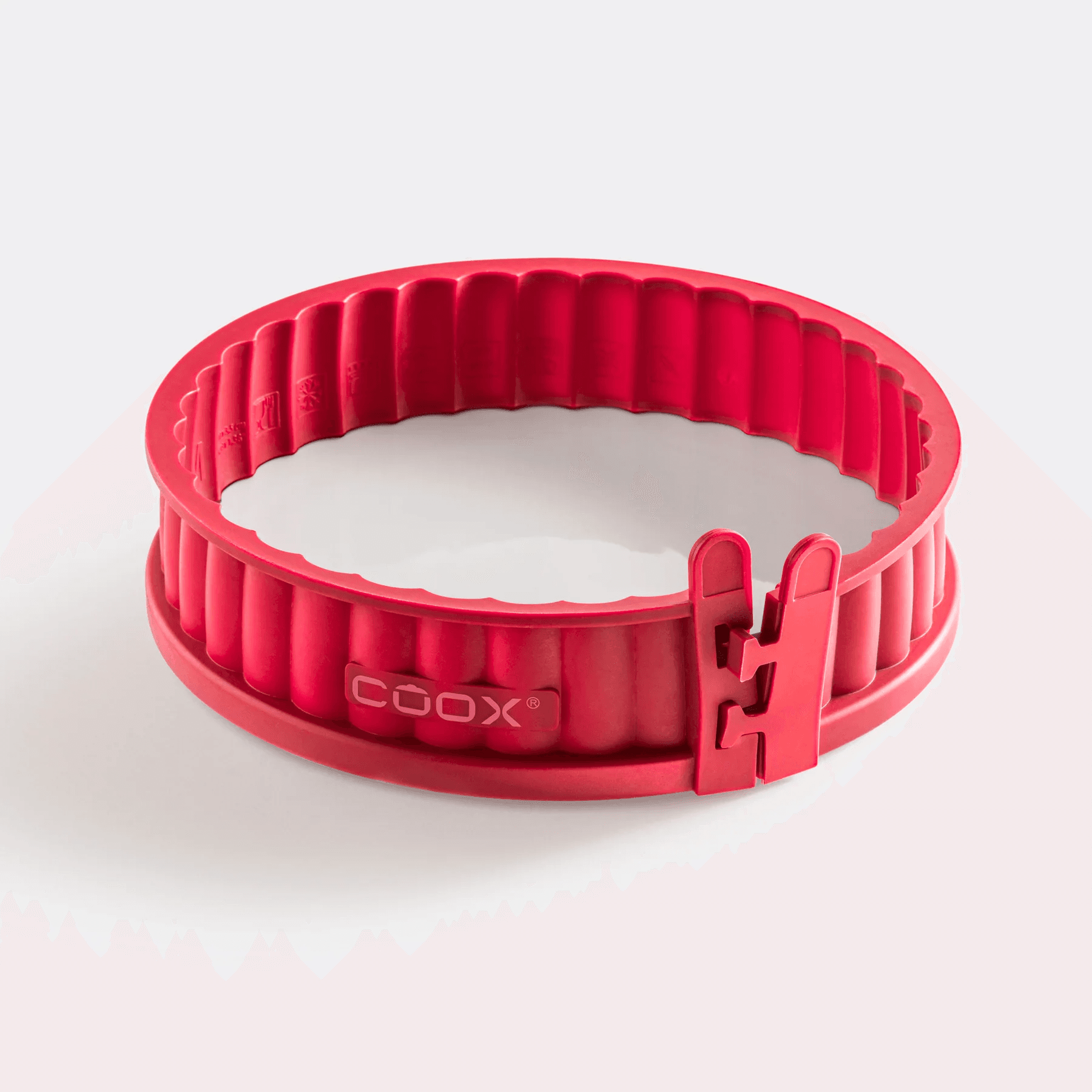 COOX Силиконова форма за киш с порцеланова основа Ø 18 - червена