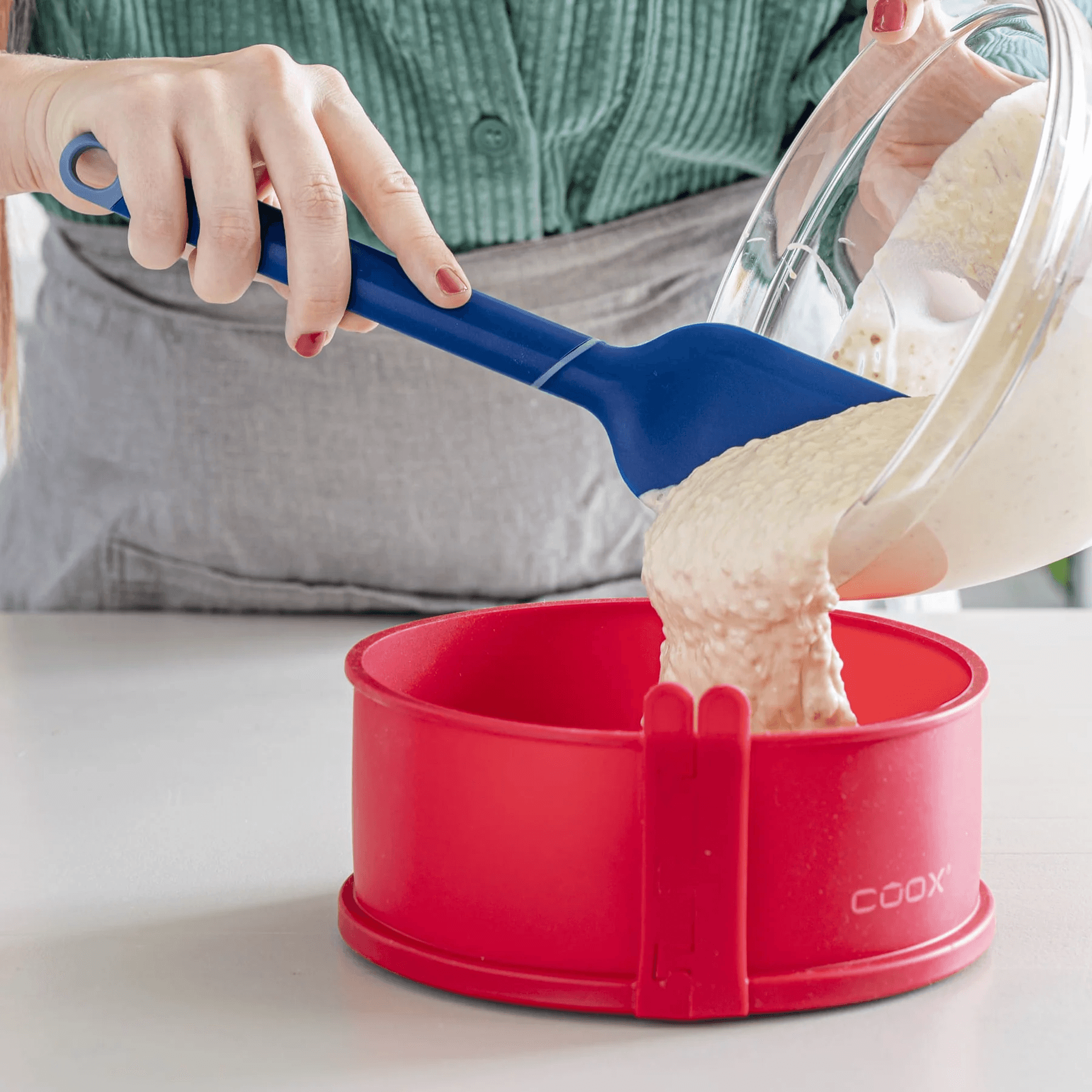 COOX Силиконова шпатула – червена