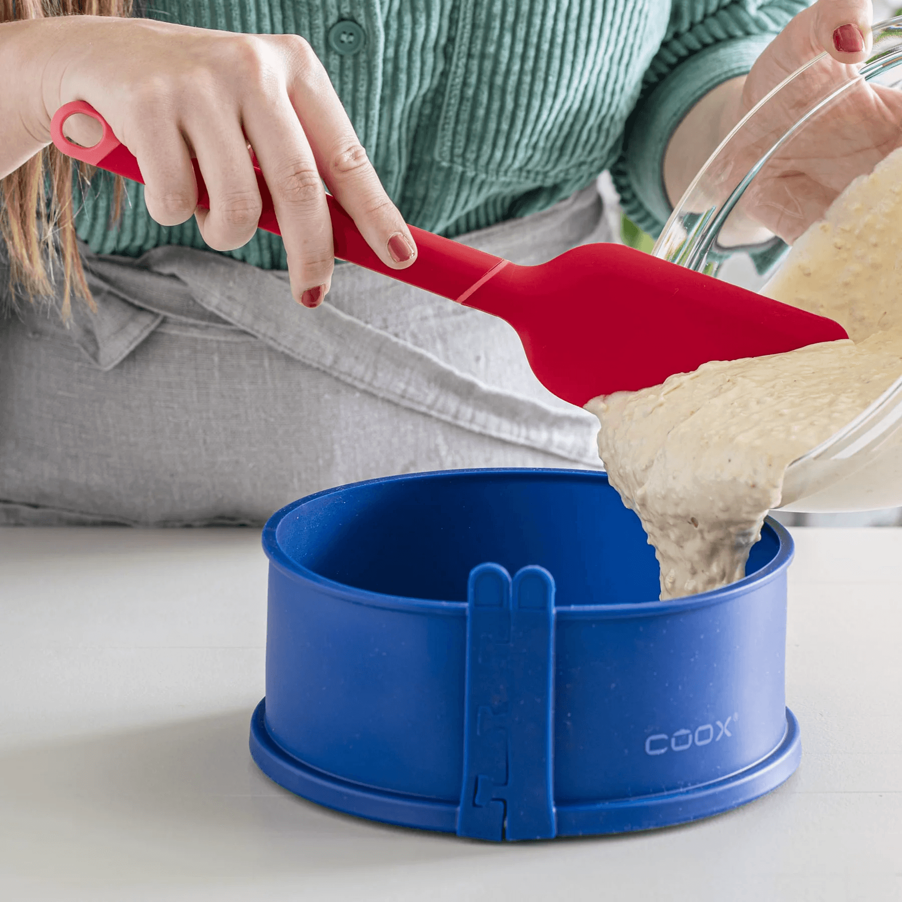 COOX Силиконова шпатула – червена