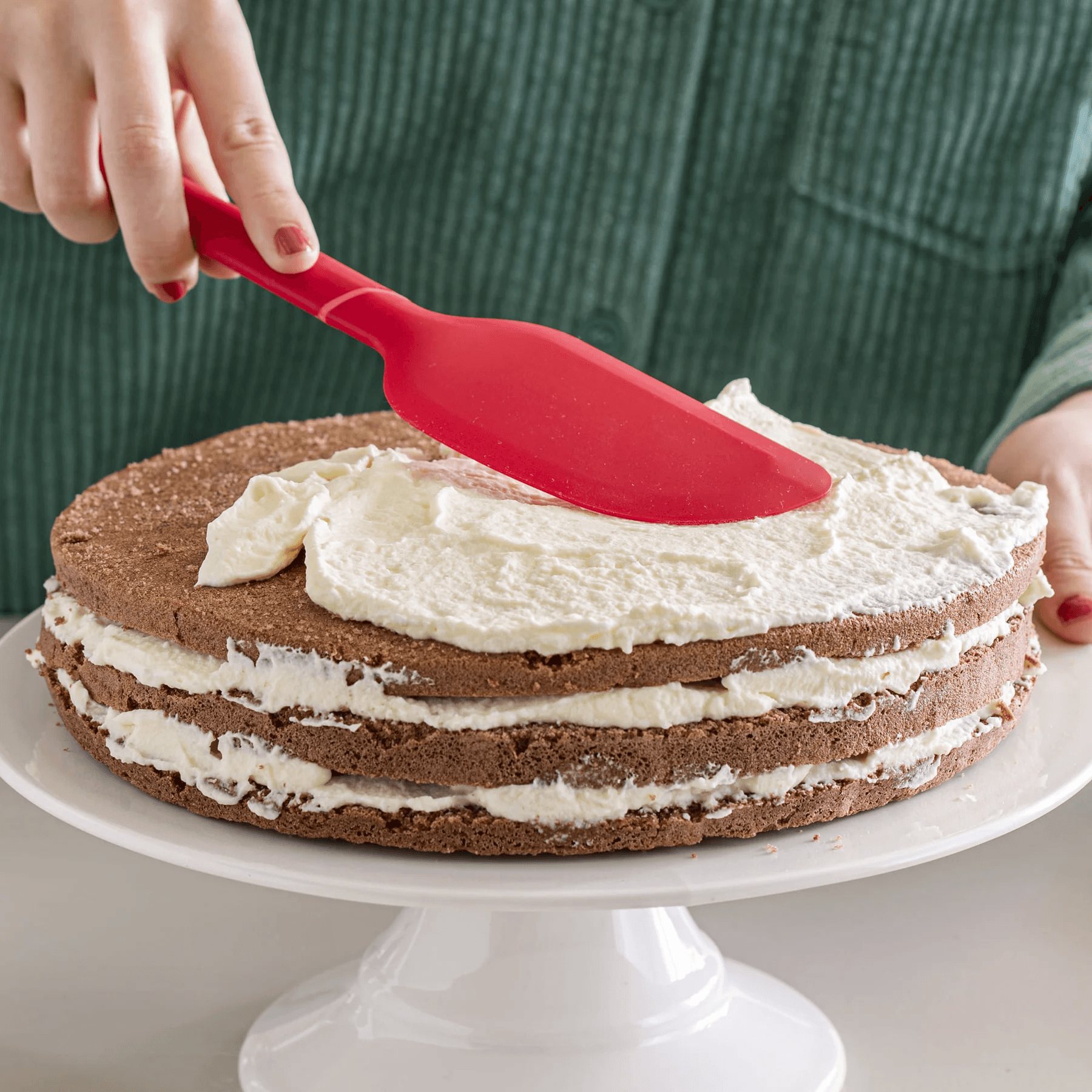 COOX Силиконова шпатула – червена