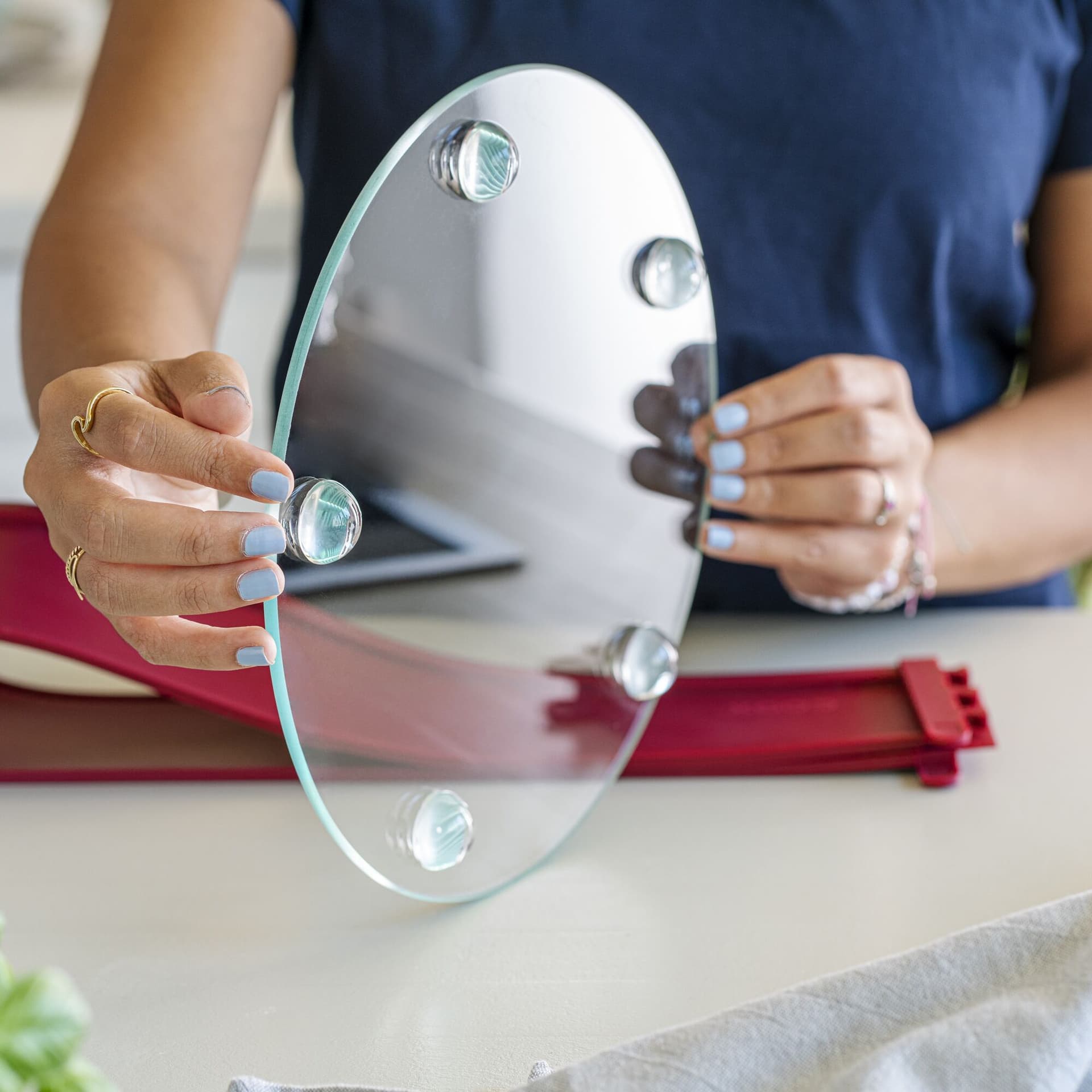 COOX Силиконова форма със стъклена основа Ø 26 – червена