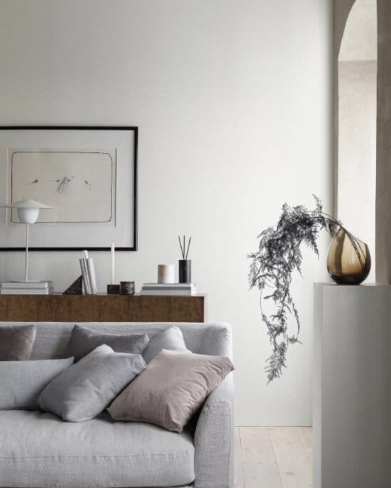 BLOMUS Стъклена ваза DROP, Ø19 см – цвят опушено сиво (Smoke)