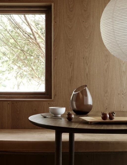 BLOMUS Стъклена ваза DROP, Ø19 см – цвят опушено сиво (Smoke)