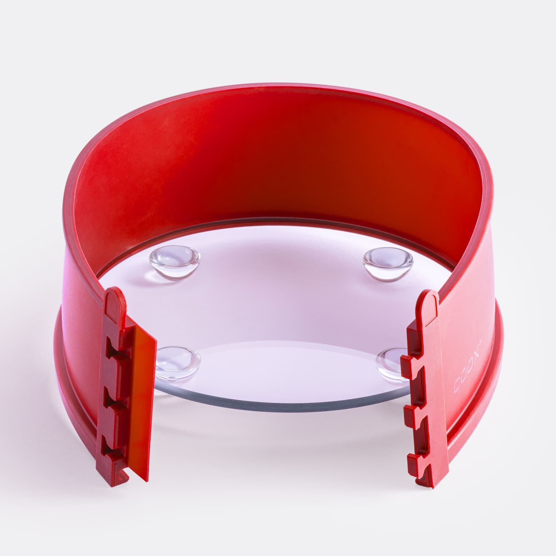 COOX Силиконова форма със стъклена основа Ø 18 – червена