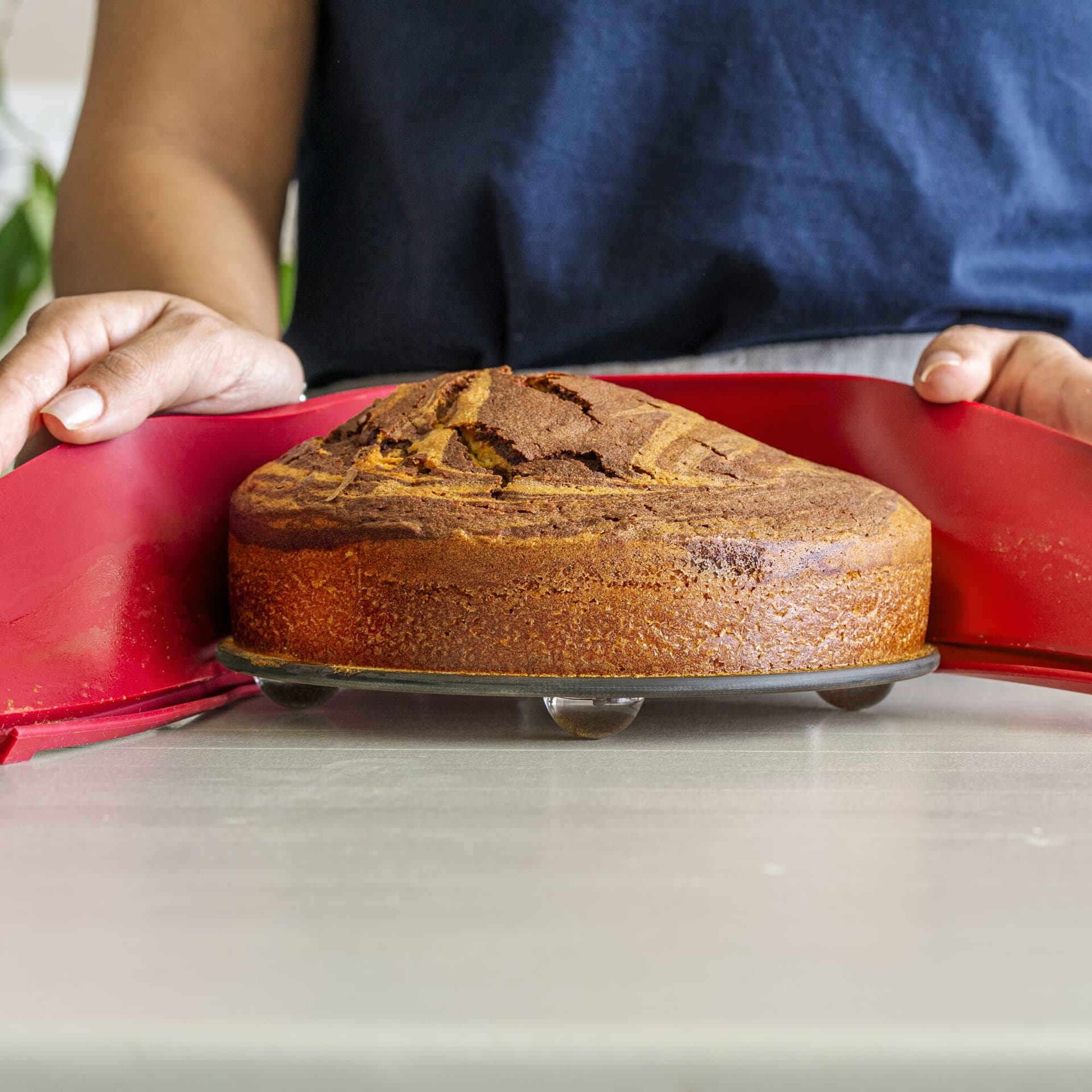 COOX Силиконова форма със стъклена основа Ø 18 – червена