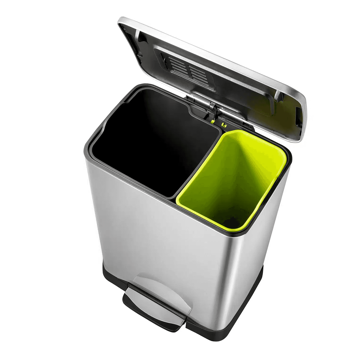 EKO Кош за разделно събиране на отпадъци с педал “NEO-CUBE“ – матиран – 28 л. + 18 л.