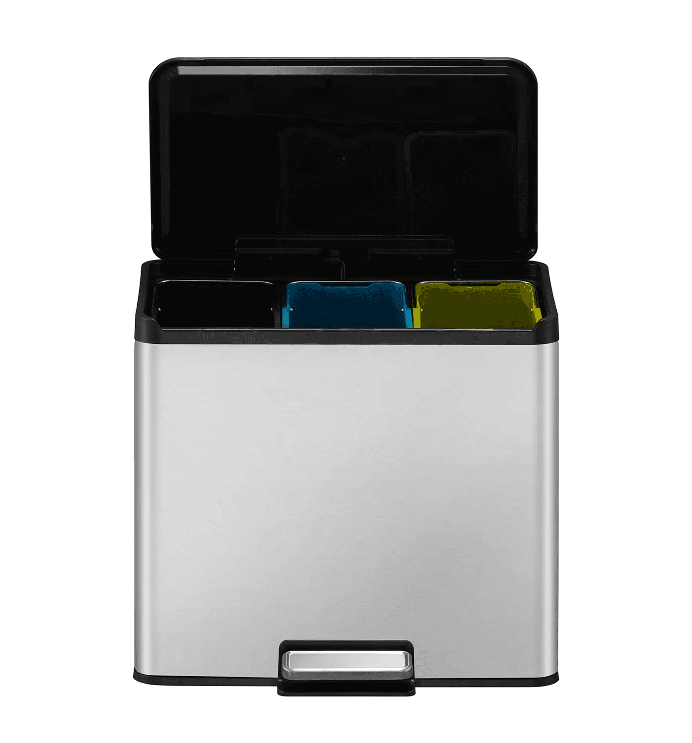 EKO Кош за разделно събиране на отпадъци с педал “ESSENTIAL II“ – матиран – 3 х 9 л.