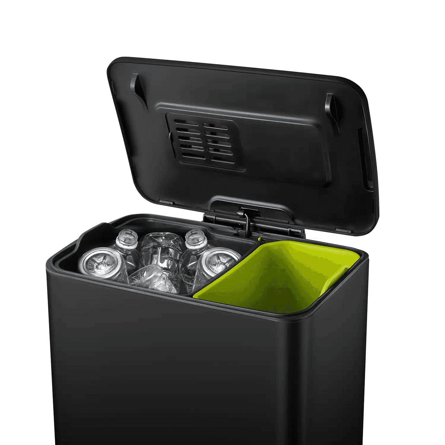 EKO Кош за разделно събиране на отпадъци с педал “NEO-CUBE“ – черен – 28 л. + 18 л.