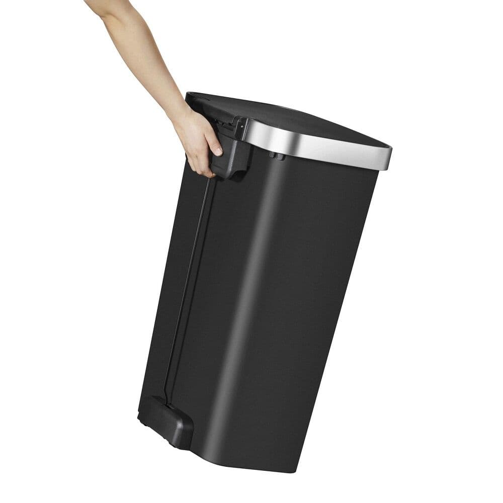 EKO Кош за разделно събиране на отпадъци с педал и вградени колелца “HANA“ – черен – 2 x 25 л.