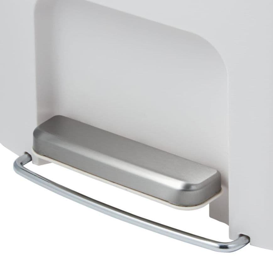 EKO Кош за разделно събиране на отпадъци с педал и вградени колелца “HANA“ – бял – 2 x 25 л.