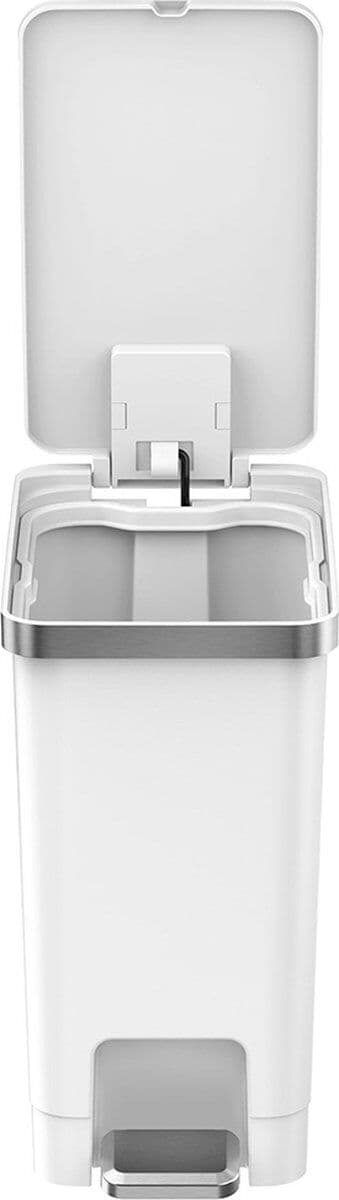 EKO Кош за отпадъци с педал “HANA SLIM“ – бял – 10 л.