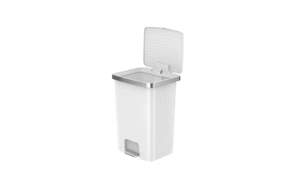 EKO Кош за отпадъци с педал “HANA II“ – бял – 70 л.