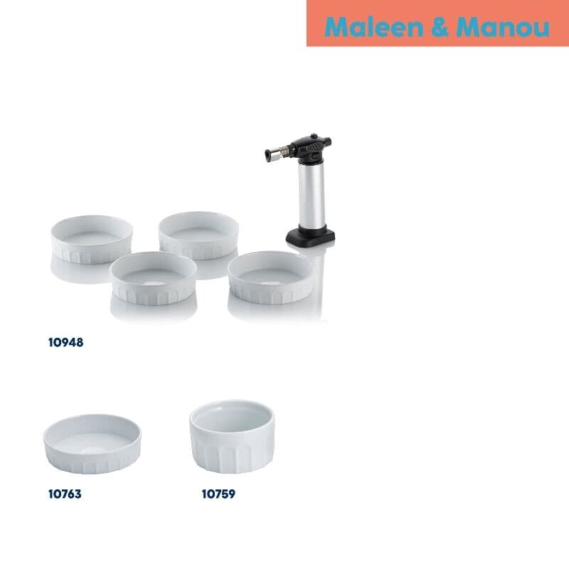 KELA Порцеланова плитка купичка за крем брюле “Maleen“ – Ø 12 см.