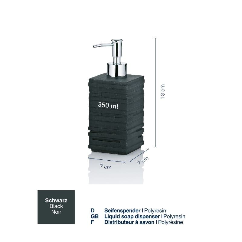 KELA Диспенсър за течен сапун “Posidon“ – черен