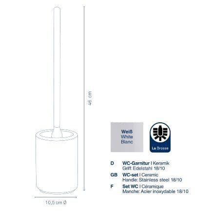 KELA Четка за тоалетна “Isabella“ – бяла