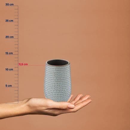 KELA Поставка/Чаша за четки за зъби “Dots“ – сива