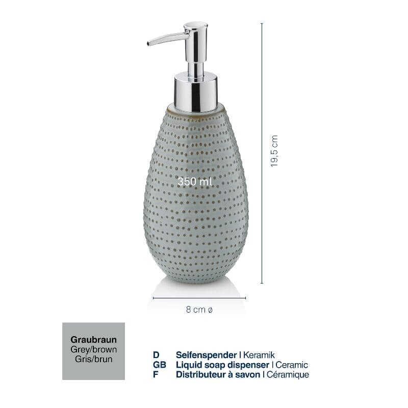 KELA Диспенсър за течен сапун “Dots“ – сив