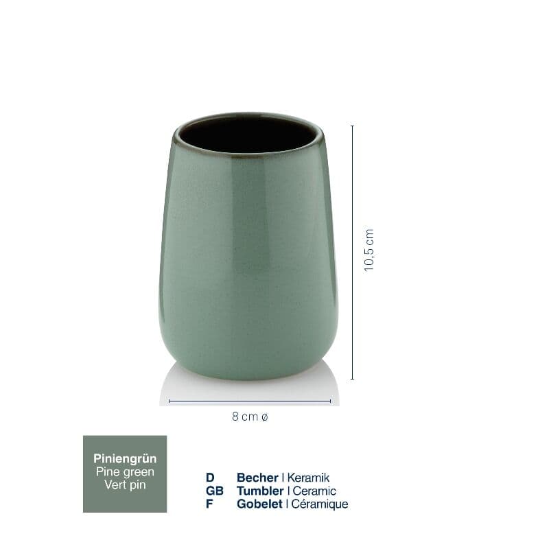 KELA Поставка/Чаша за четки за зъби “Liana“ – зелена