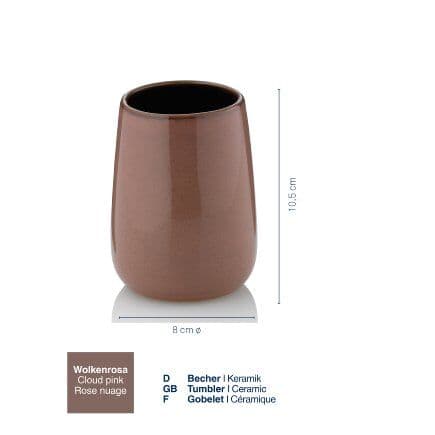 KELA Поставка/Чаша за четки за зъби “Liana“ – пепел от рози