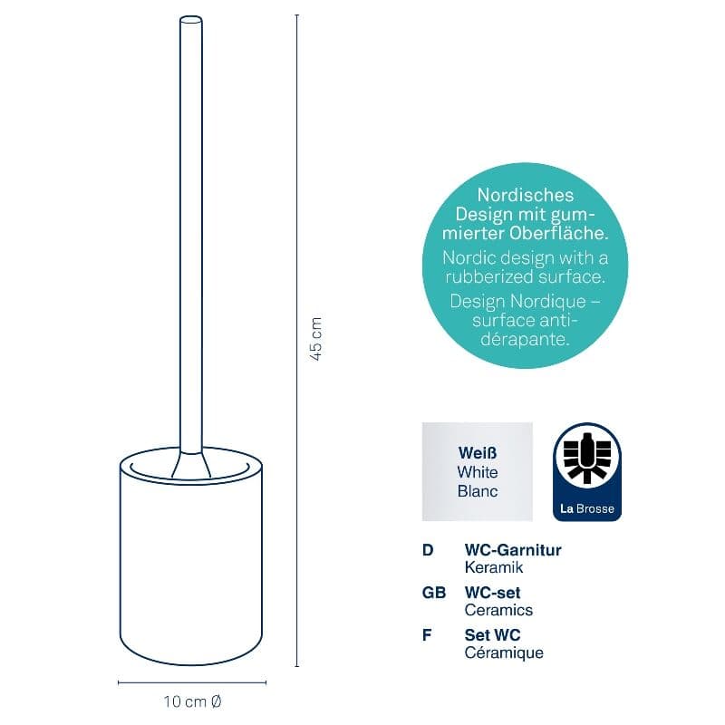 KELA Четка за тоалетна “Sana“ – бяла