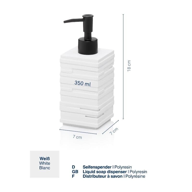 KELA Диспенсър за течен сапун “Posidon“ – бял