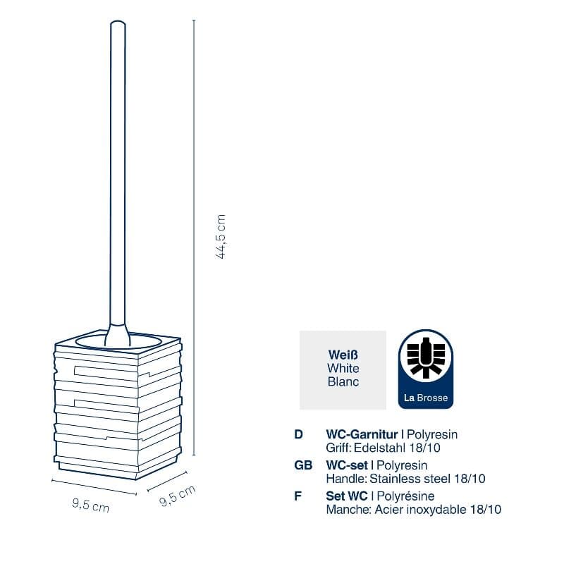 KELA Четка за тоалетна “Posidon“ – черна