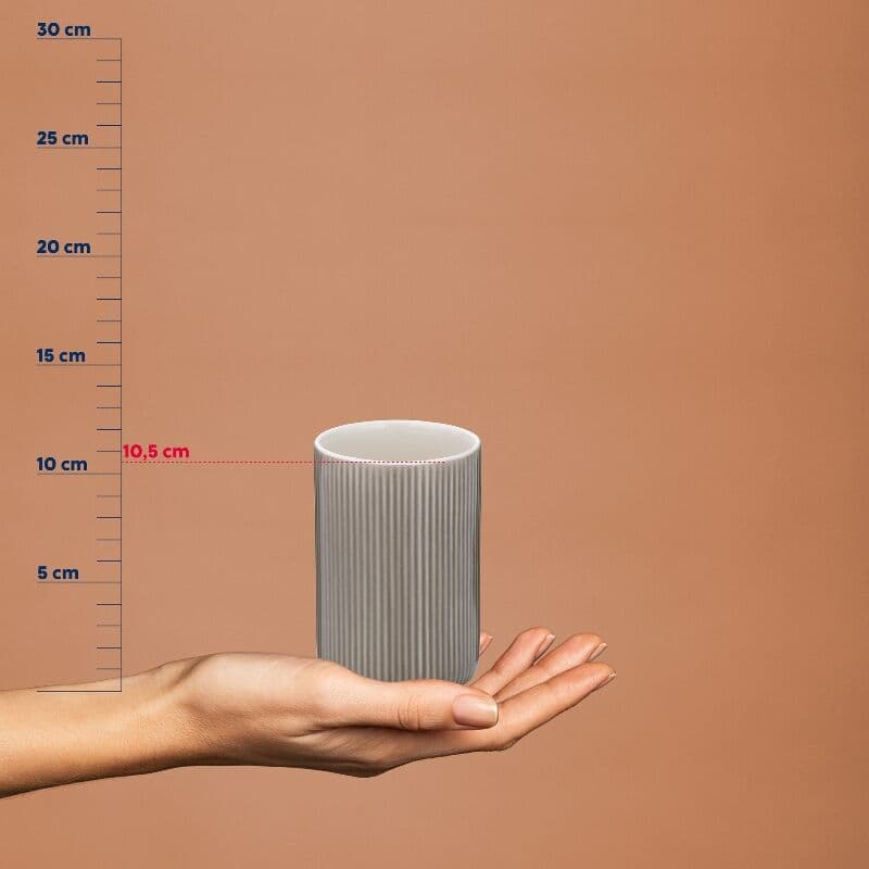 KELA Поставка/Чаша за четки за зъби “Ava“ – сива