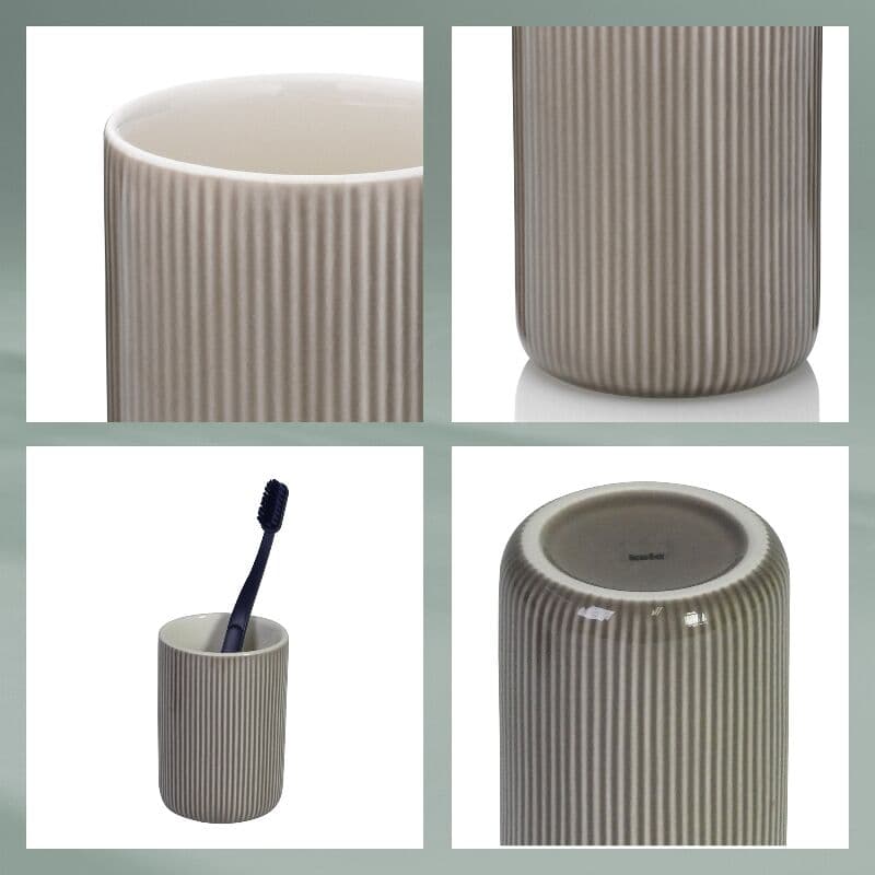 KELA Поставка/Чаша за четки за зъби “Ava“ – сива