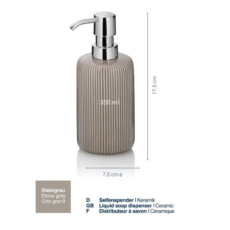 KELA Диспенсър за течен сапун “Ava“ – сив – 350 мл.