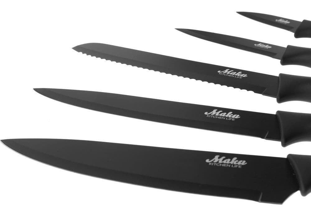 MAKU Комплект ножове 5 бр. – черни