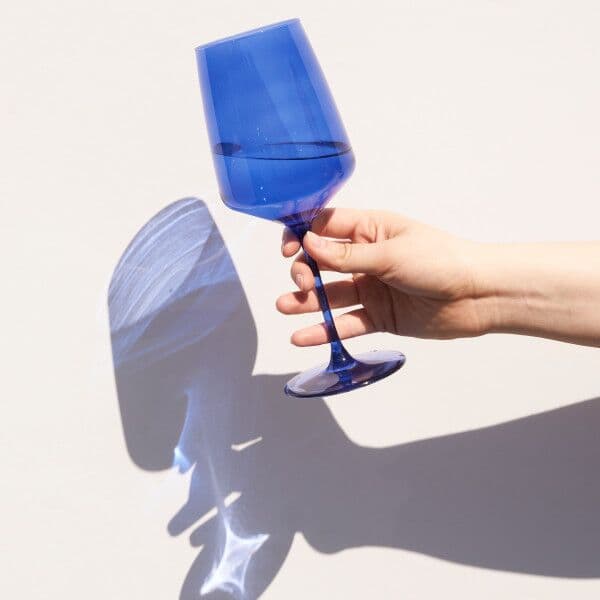 VISKI Кристални чаши за вино “Nouveau“ 2 бр. – цвят кобалт – 650 мл.