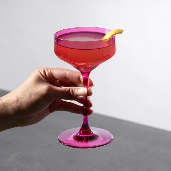 VISKI Чаши за коктейли купе “Nouveau“ 2 бр. – цвят горски плодове – 192 мл.