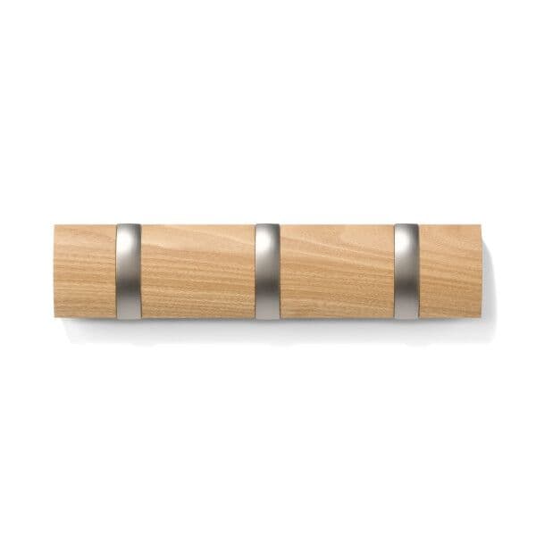 UMBRA Закачалка с 3бр.куки “FLIP“ – цвят натурален