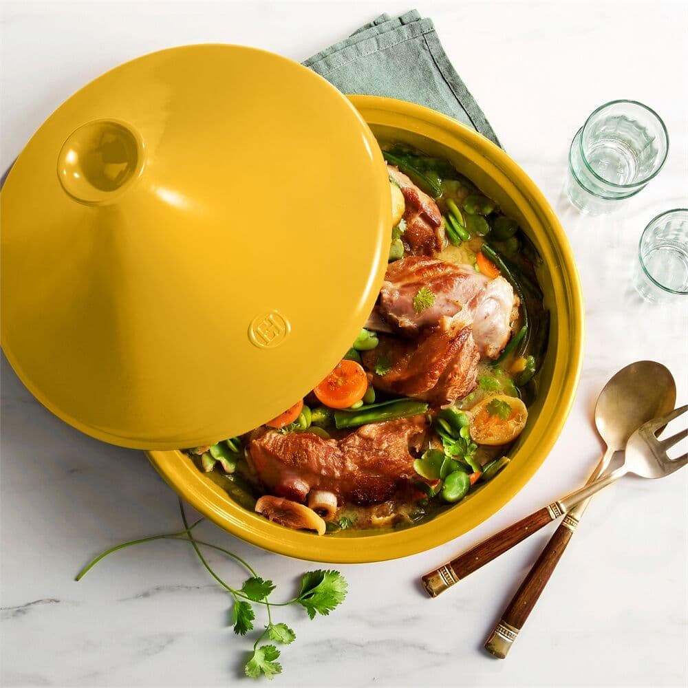 EMILE HENRY Керамичен тажин – Ø 32 см – цвят тъмночервен