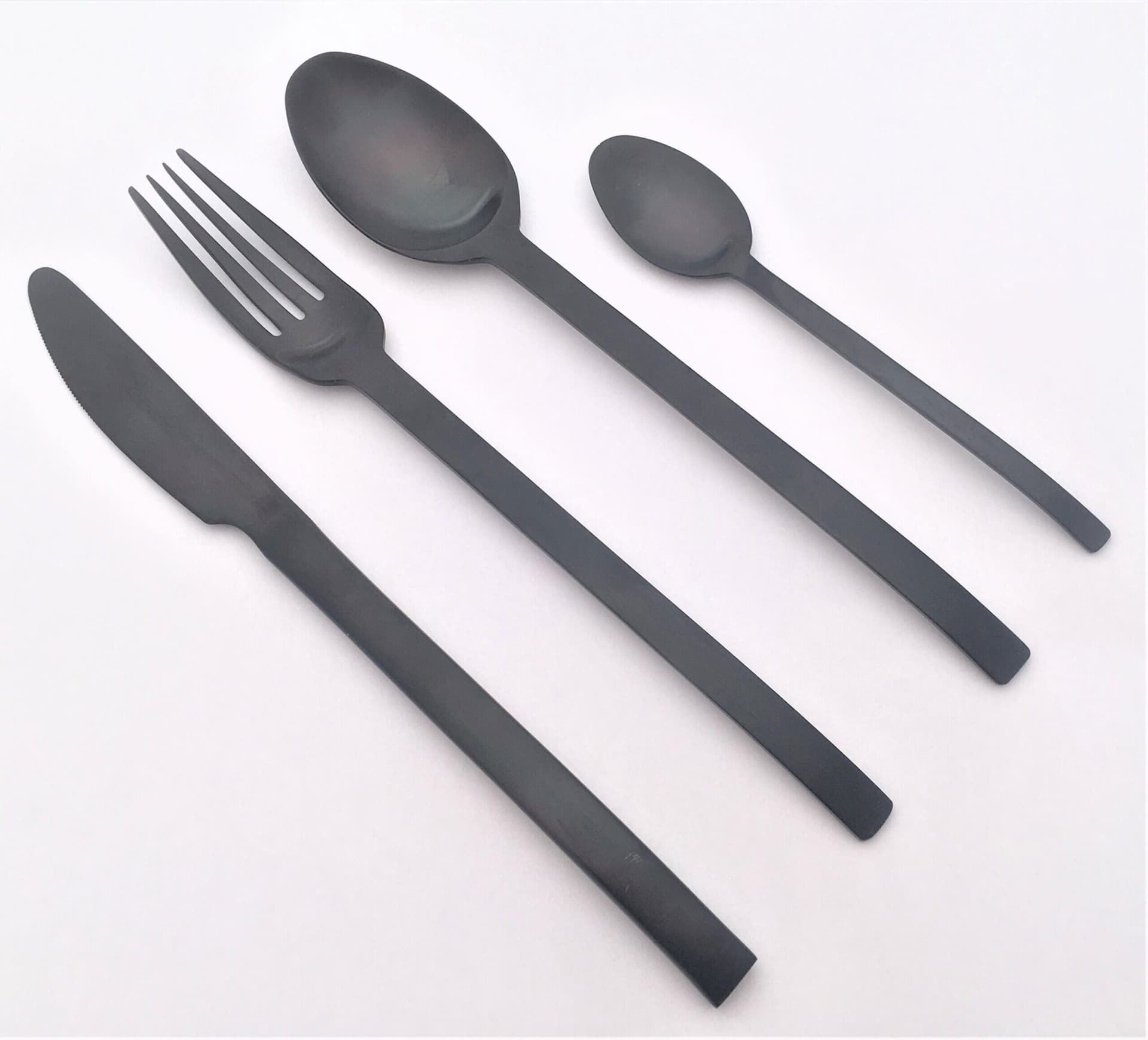 HERDMAR Комплект прибори за хранене “SPIGA“ – 24 части – черен/мат