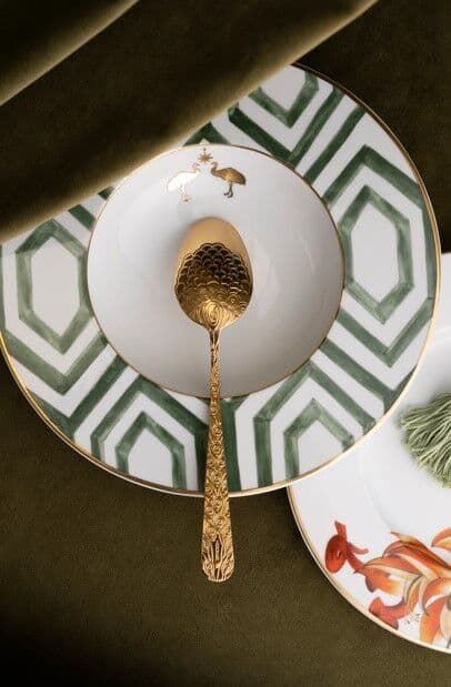 HERDMAR Прибори за хранене “PAVO“- 24 части – позлатени