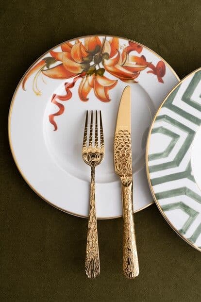 HERDMAR Прибори за хранене “PAVO“- 24 части – позлатени