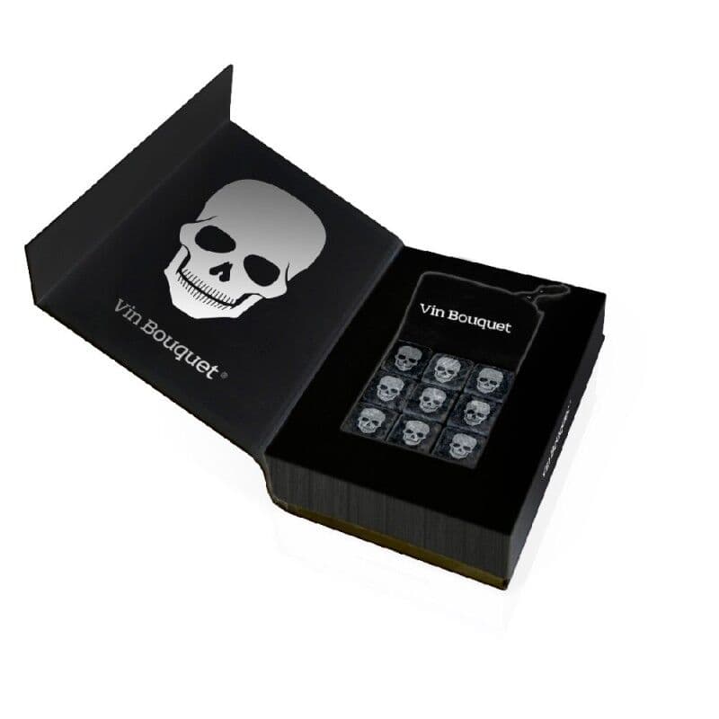 Vin Bouquet Сет черни охладители за напитки – ЧЕРЕП – 9 бр.