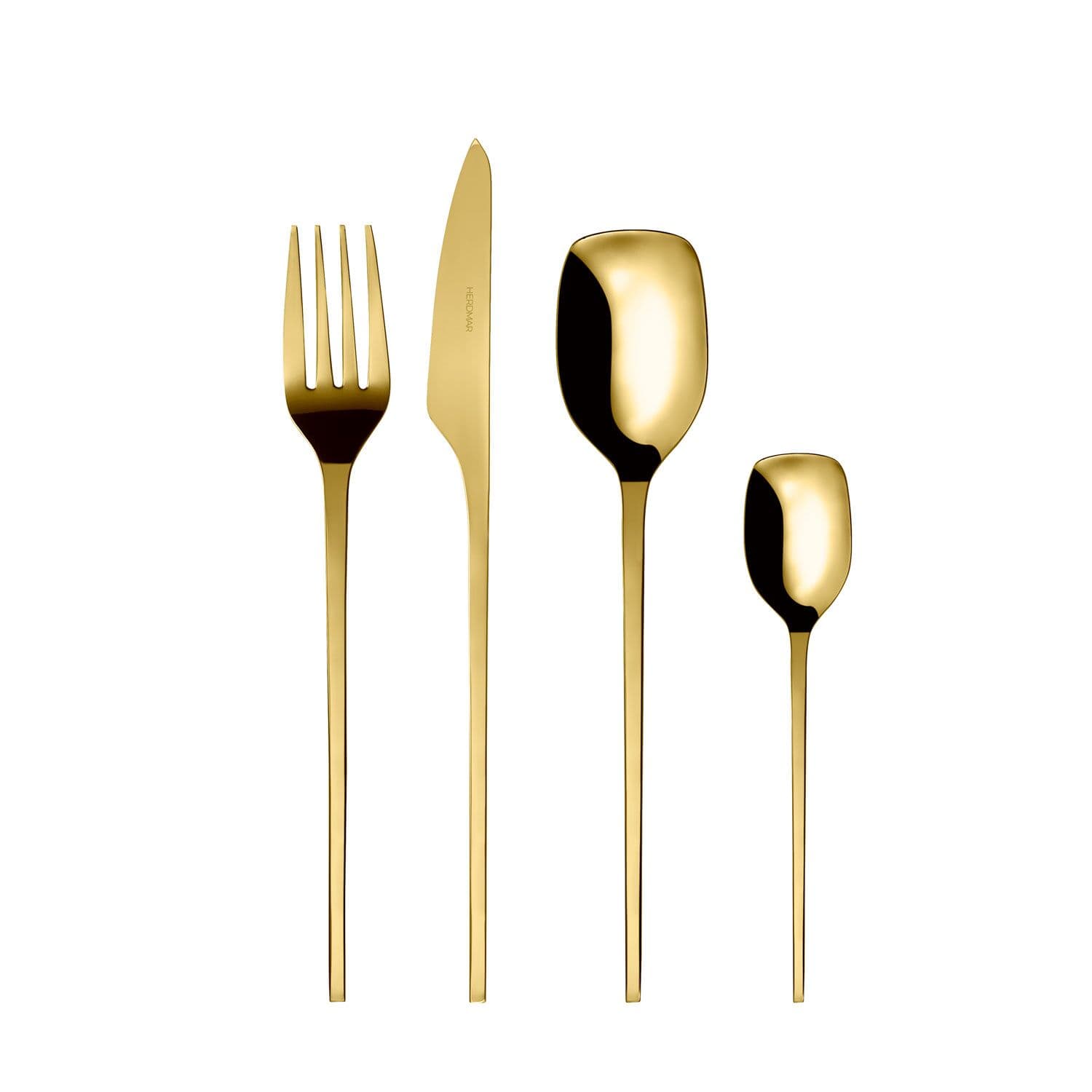 HERDMAR Прибори за хранене “VERSO“- 24 части - позлатени мат