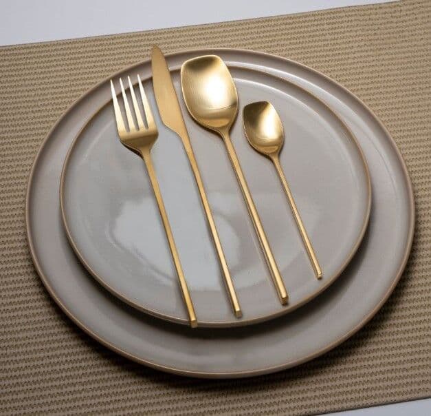 HERDMAR Прибори за хранене “VERSO“- 24 части – позлатени мат