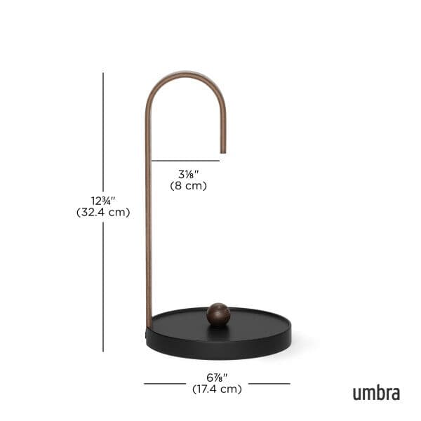 UMBRA Стойка за кухненска хартия “BELLWOOD“ – цвят черен / орех